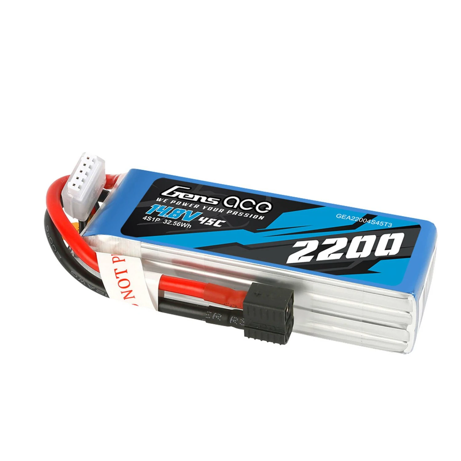Gens Ace 14.8V 2200mAh 45C 4S LiPo Battery: EC3, Deans 3 Gens Ace 14.8V 2200mAh 45C 4S LiPo Battery: EC3, Deans