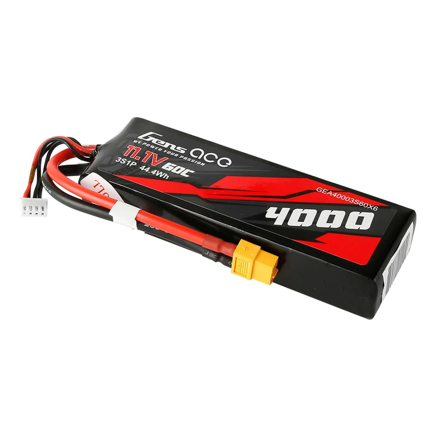 Gens Ace 11.1 V 4000mAh 3S 60C Lipo: XT60 4 Gens Ace 11.1 V 4000mAh 3S 60C Lipo: XT60 - Image 2