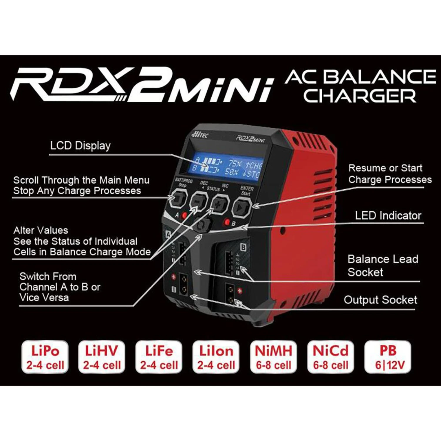 X2 Mini AC Balance Charger 6 X2 Mini AC Balance Charger - Image 4