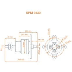 Spektrum Avian 3530-1250Kv Outrunner Brushless Motor -Model Toys Store SPMXAM4595 A10 GUYLG6Y1