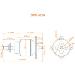 Spektrum Avian 4250-800Kv Outrunner Brushless Motor -Model Toys Store SPMXAM4700 A10 EMYV2RMK