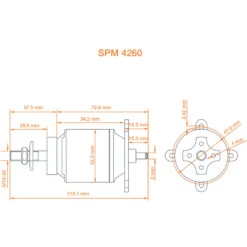 Spektrum Avian 4260-480Kv Outrunner Brushless Motor -Model Toys Store SPMXAM4715 A10 YSKD2HY3