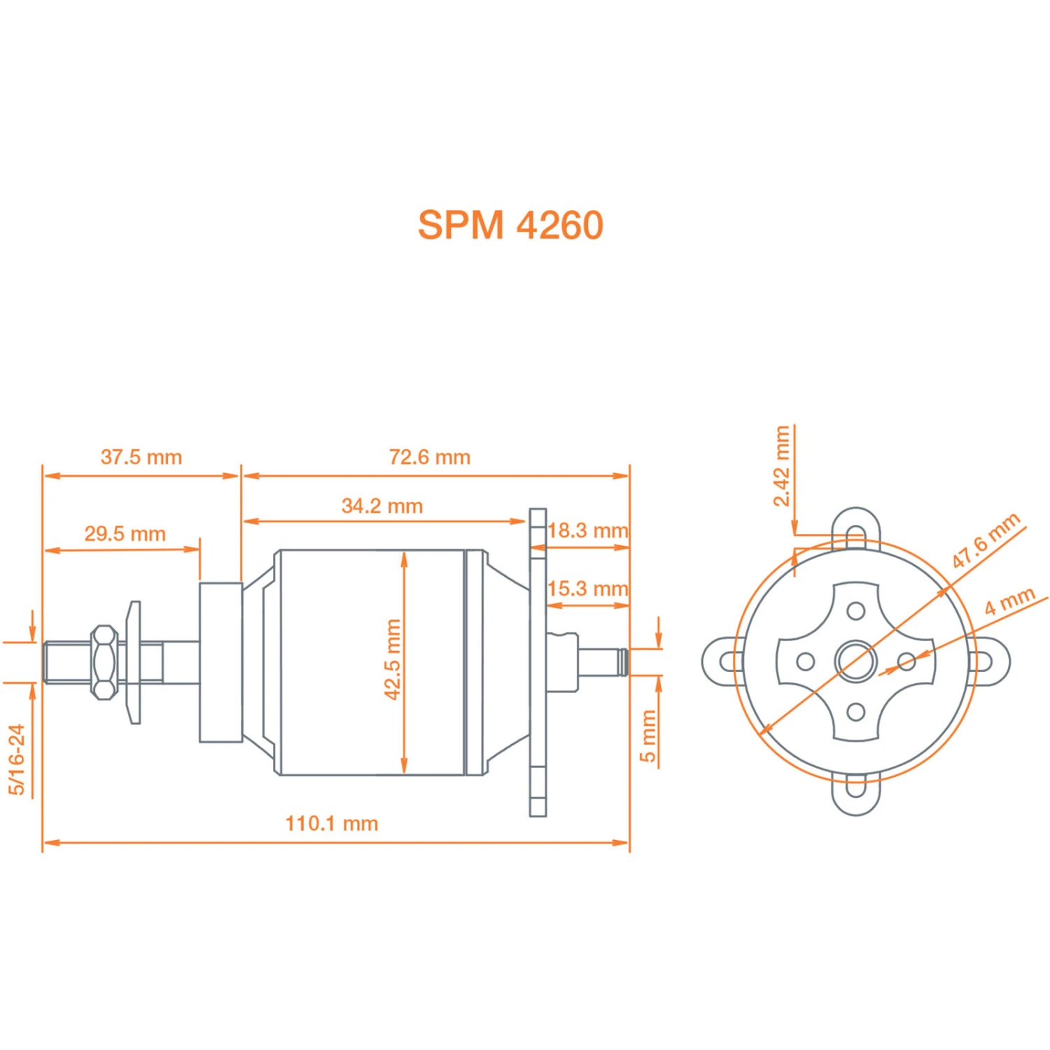 Spektrum Avian 4260-800Kv Outrunner Brushless Motor 4 Spektrum Avian 4260-800Kv Outrunner Brushless Motor - Image 2