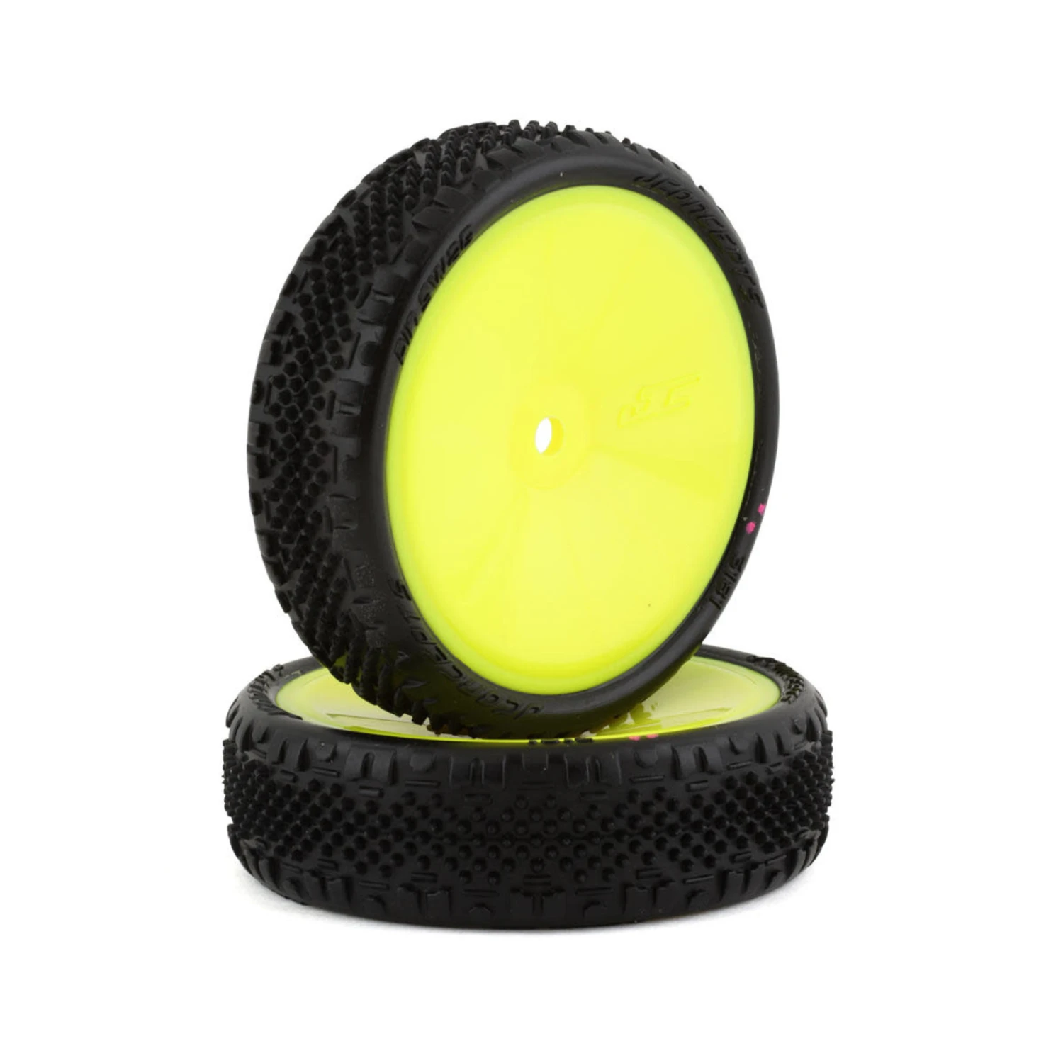JConcepts Pin Swag 2.2" Pre-Mounted 2WD Front Buggy Carpet Tires (Yellow) (2) (Pink) W/12mm Hex #3181-201011 3 JConcepts Pin Swag 2.2" Pre-Mounted 2WD Front Buggy Carpet Tires (Yellow) (2) (Pink) W/12mm Hex #3181-201011