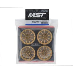 MST GTR Wheel Set (Gold) (4) (9mm Offset) W/12mm Hex #832068GD -Model Toys Store mst mst gtr wheel set gold 4 9mm offset w 12mm hex 3