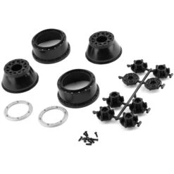 Pro-Line Raid Bead-Loc 2.2/3.0" Short Course Wheels (Silver/Black) (2) W/12mm & 14mm Removable Hex #2811-03 -Model Toys Store pro line pro line raid bead loc 22 30 short course 4