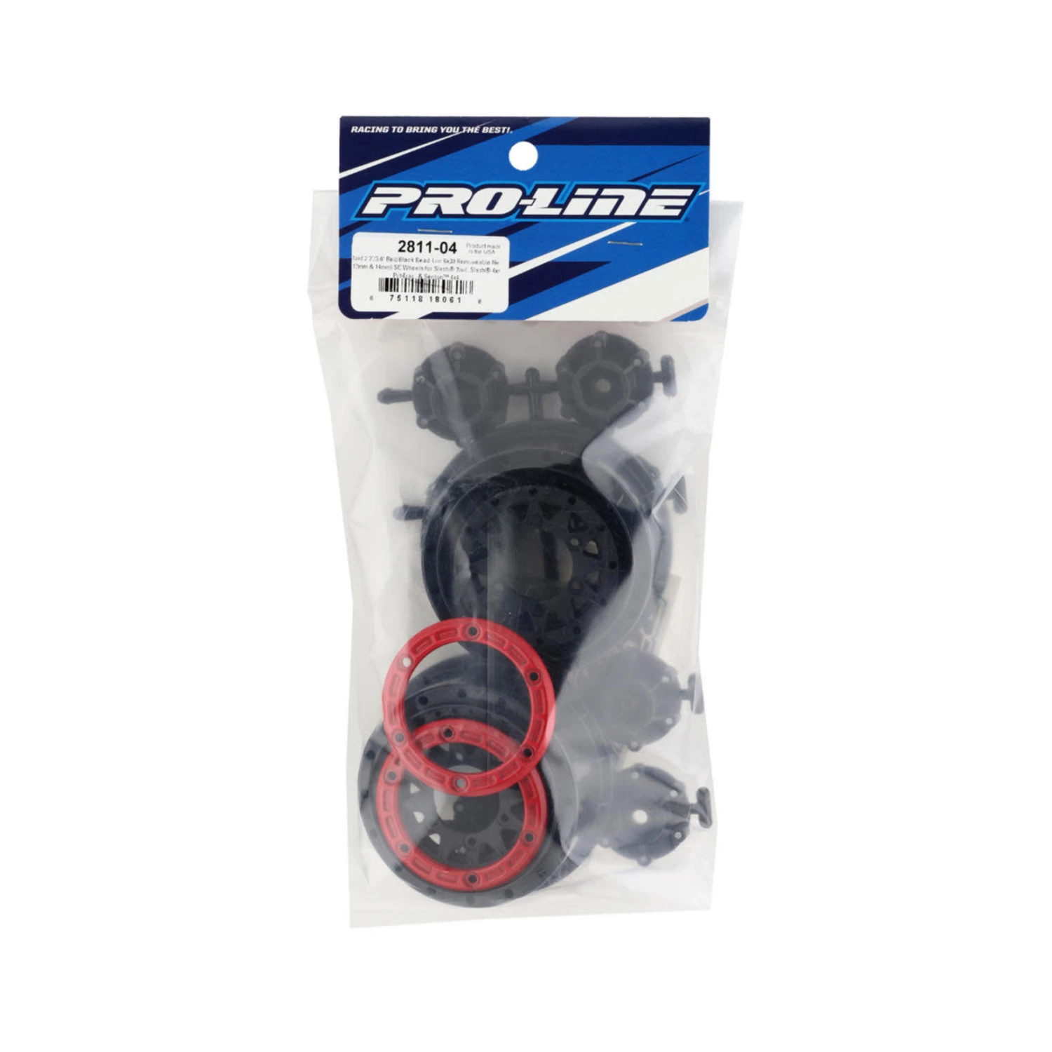 Pro-Line Raid Bead-Loc 2.2"/3.0" Short Course Wheels (Red/Black) (2) W/12mm & 14mm Removable Hex #2811-04 7 Pro-Line Raid Bead-Loc 2.2"/3.0" Short Course Wheels (Red/Black) (2) W/12mm & 14mm Removable Hex #2811-04 - Image 5