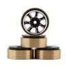 Samix SCX24 Aluminum & Brass 1.0" Beadlock Wheel Set (Black) (4) #SCX24-6669 -Model Toys Store samix samix scx24 aluminum brass 10 beadlock wheel