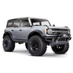 Traxxas TRX-4 1/10 Trail Crawler Truck W/2021 Ford Bronco Body (Iconic Silver) & TQi 2.4GHz Radio #92076-4-SLVR
