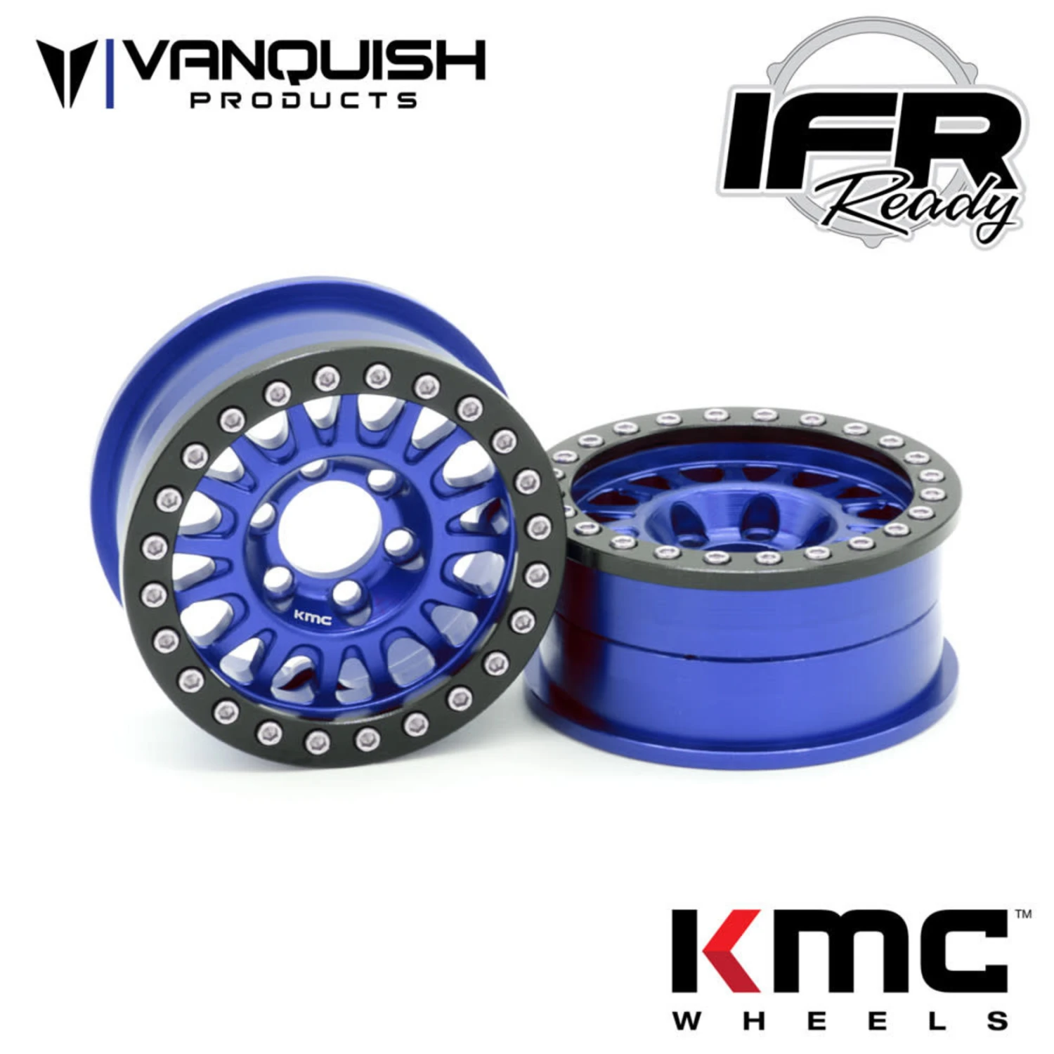 Vanquish Products KMC 1.9" KM445 Impact Crawler Wheels (Blue) #VPS07805 3 Vanquish Products KMC 1.9" KM445 Impact Crawler Wheels (Blue) #VPS07805